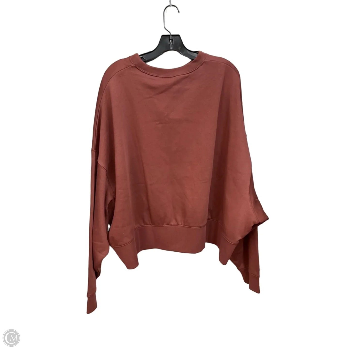 Athletic Top Long Sleeve Crewneck By Nike Apparel In Brown, Size: Xl