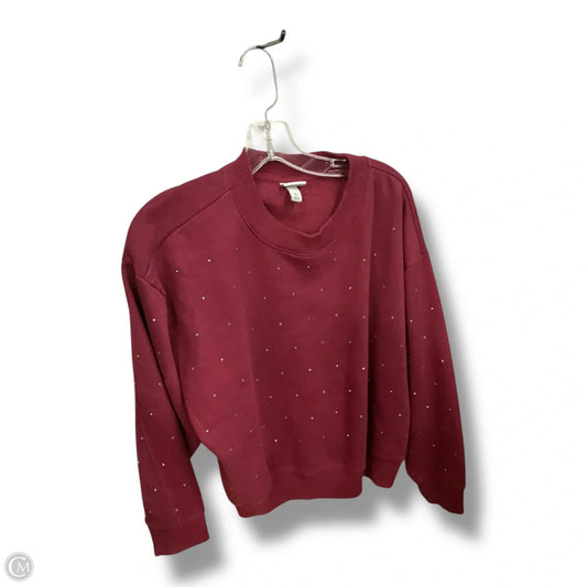 Sweatshirt Collar By A New Day In Maroon, Size: Xl