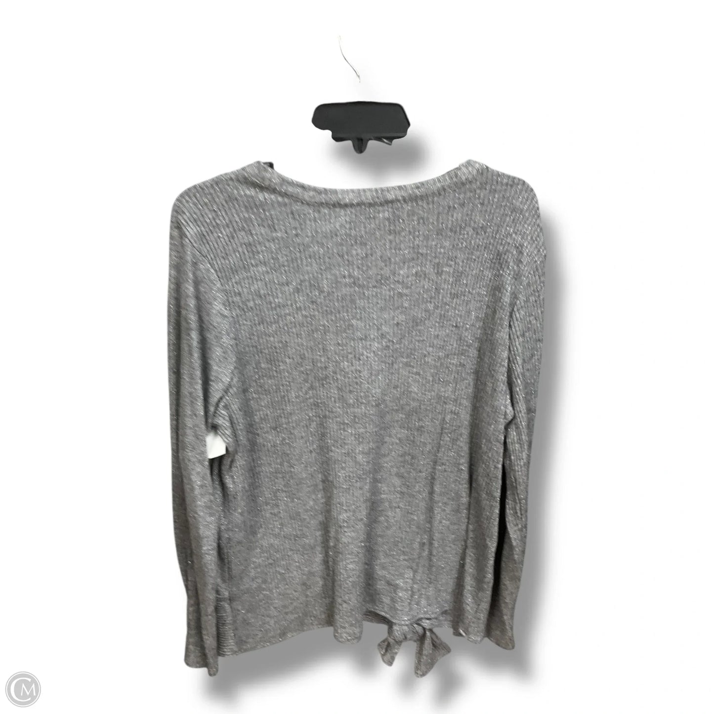 Top Long Sleeve By Simply Vera In Grey, Size: Xxl