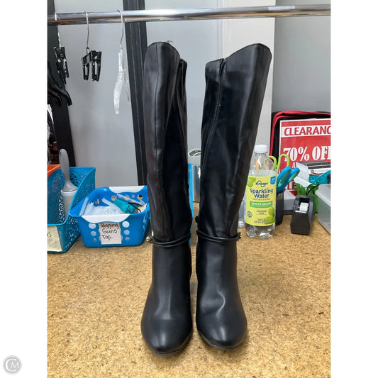 Boots Knee Heels By Franco Sarto In Black, Size: 8