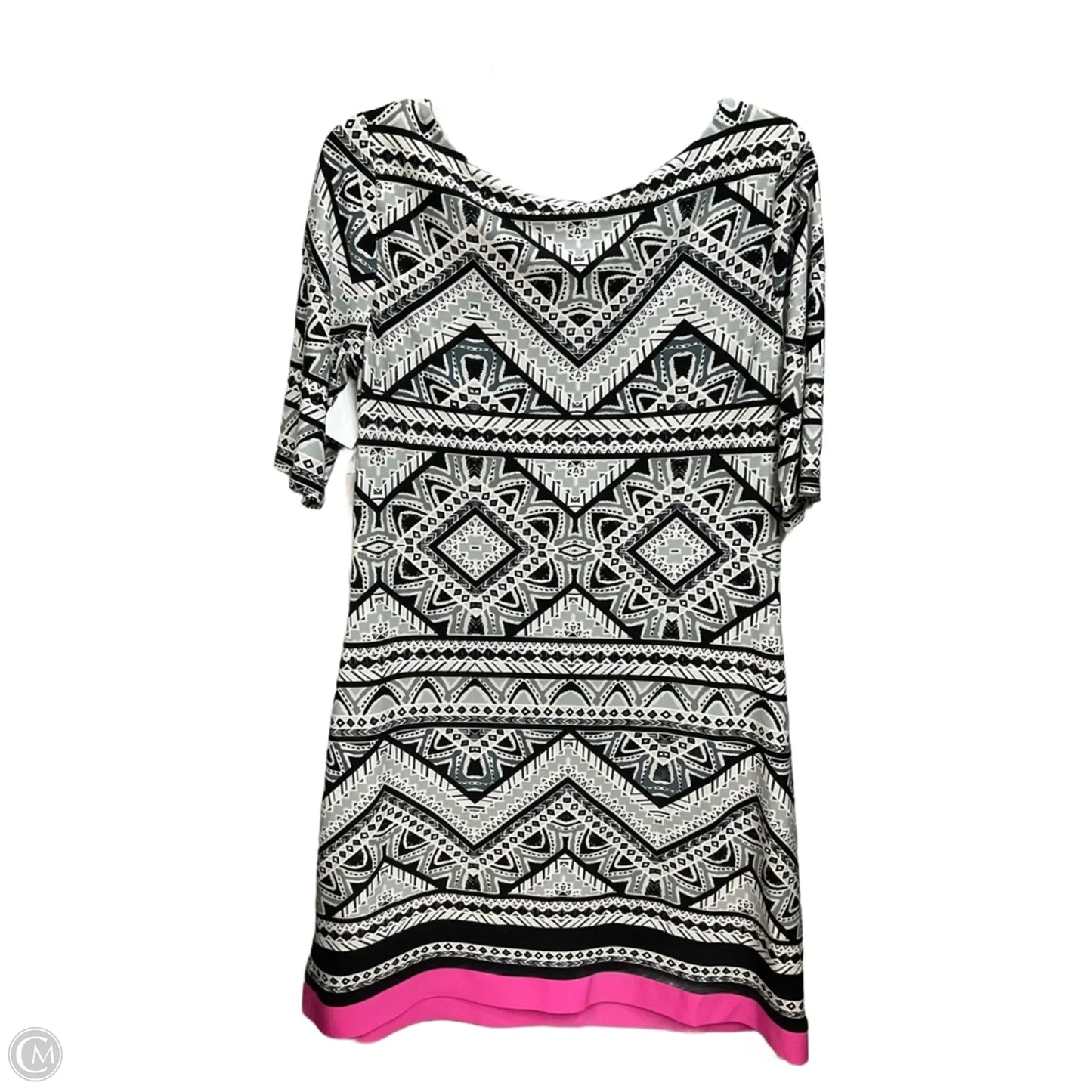Dress Casual Midi By Eliza J In Black & White, Size: L