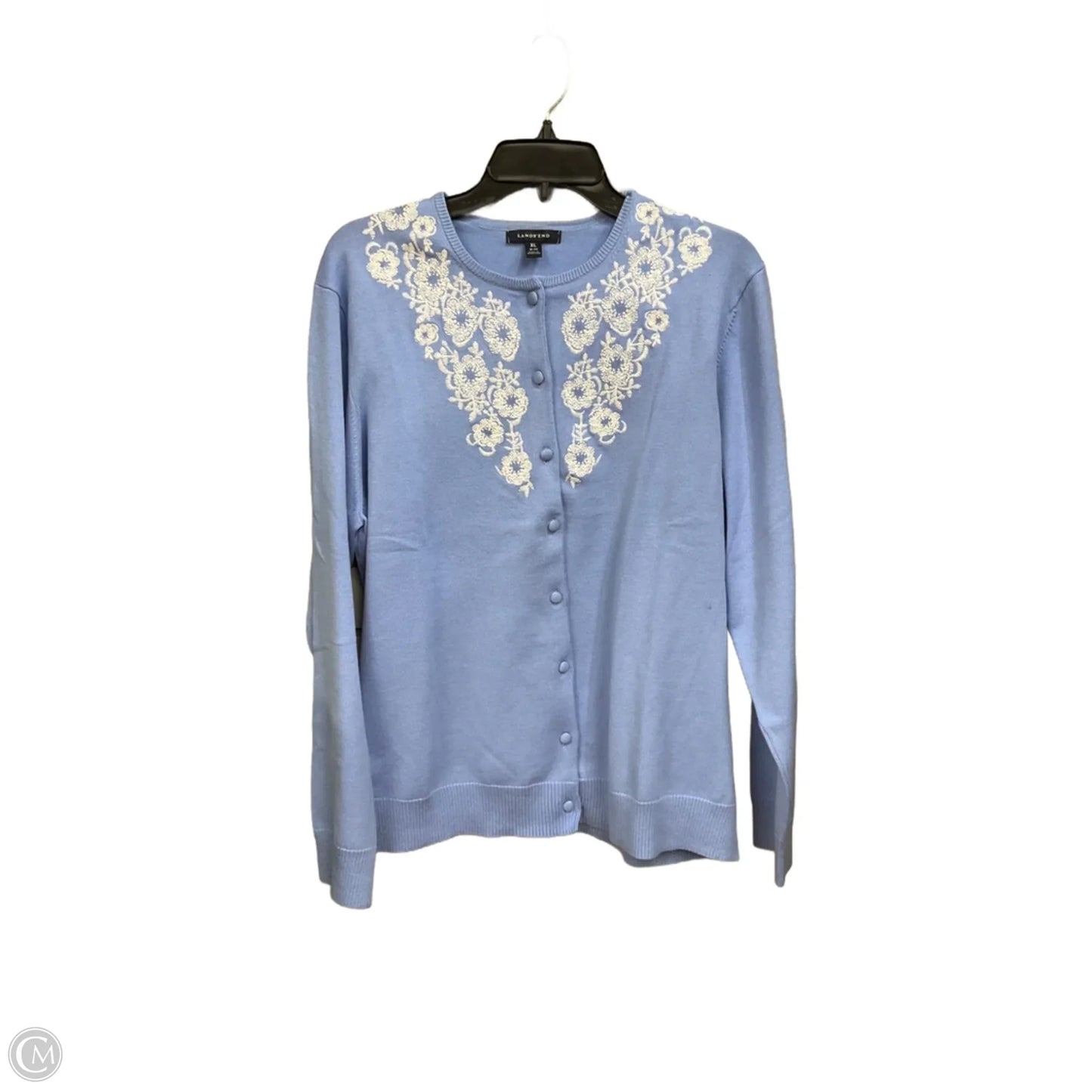 Cardigan By Lands End In Blue, Size: Xl