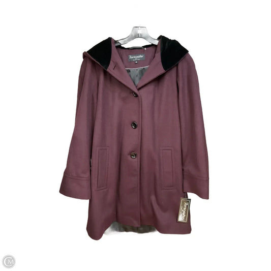 Coat Peacoat By Clothes Mentor In Maroon, Size: Xl