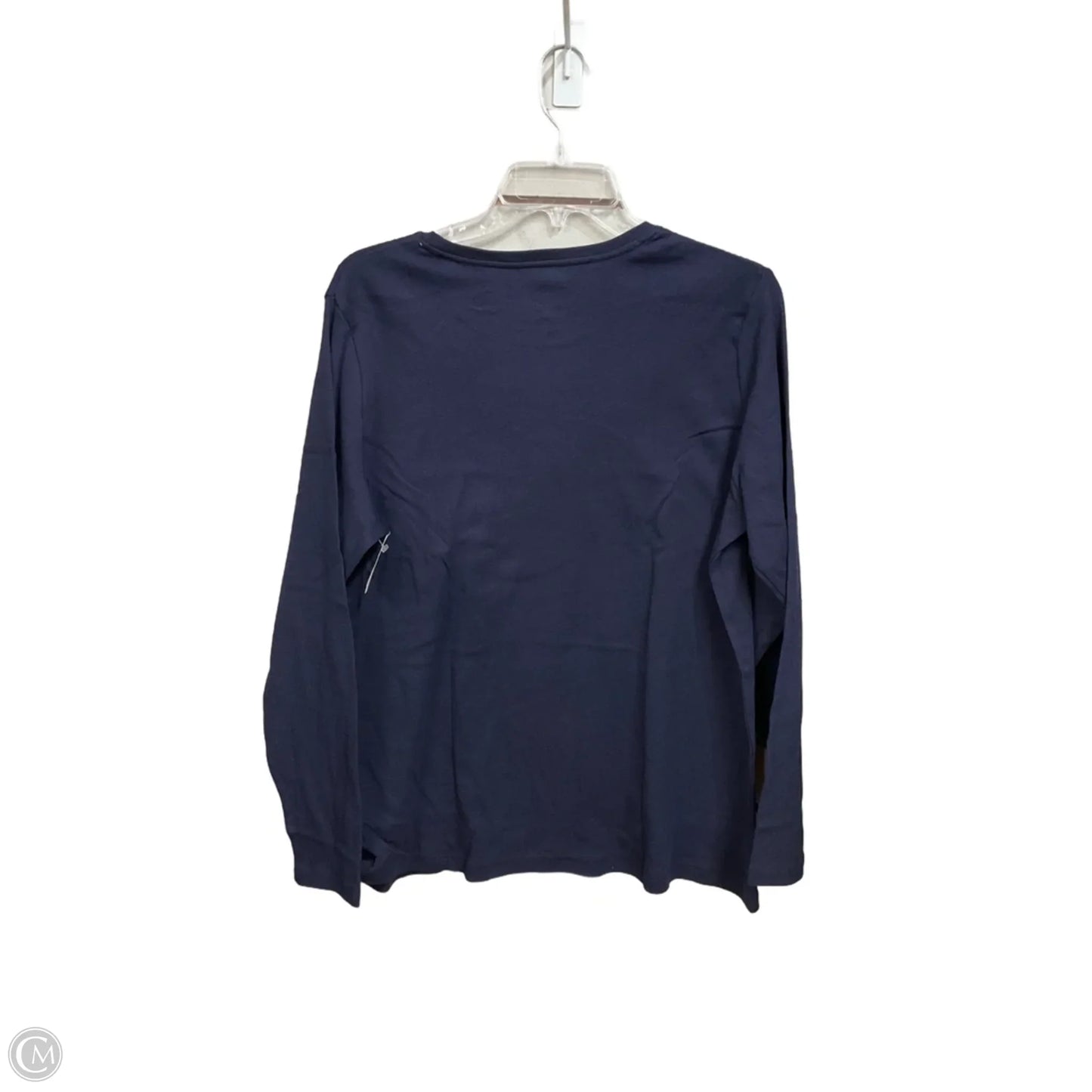 Top Long Sleeve Basic By Croft And Barrow In Blue, Size: Xl