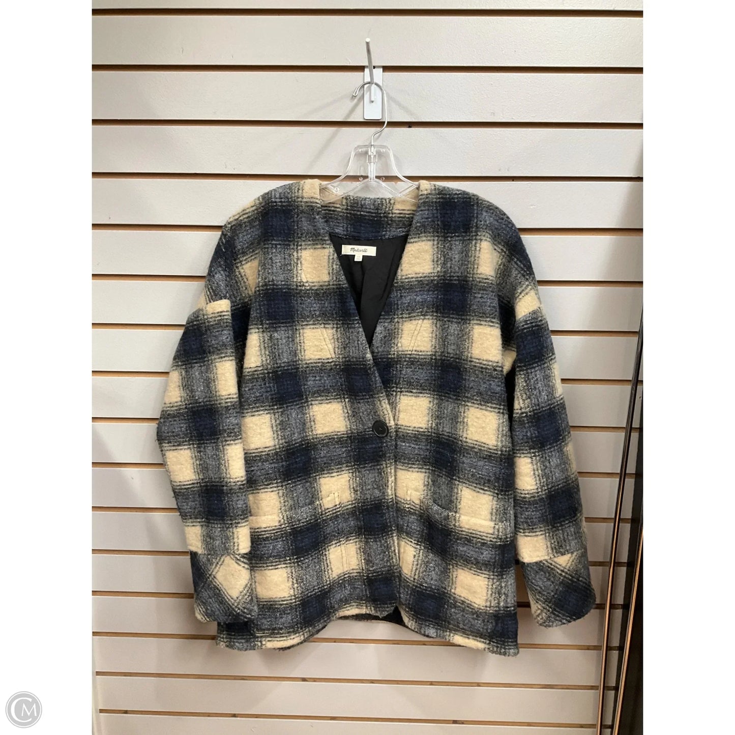 Jacket Shirt By Madewell In Blue, Size: Xs