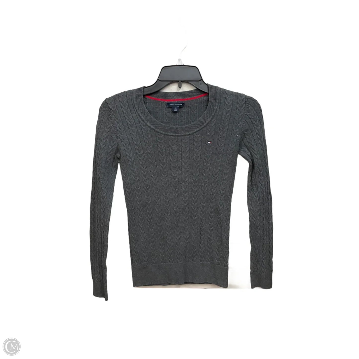 Top Long Sleeve By Tommy Hilfiger In Grey, Size: Xs