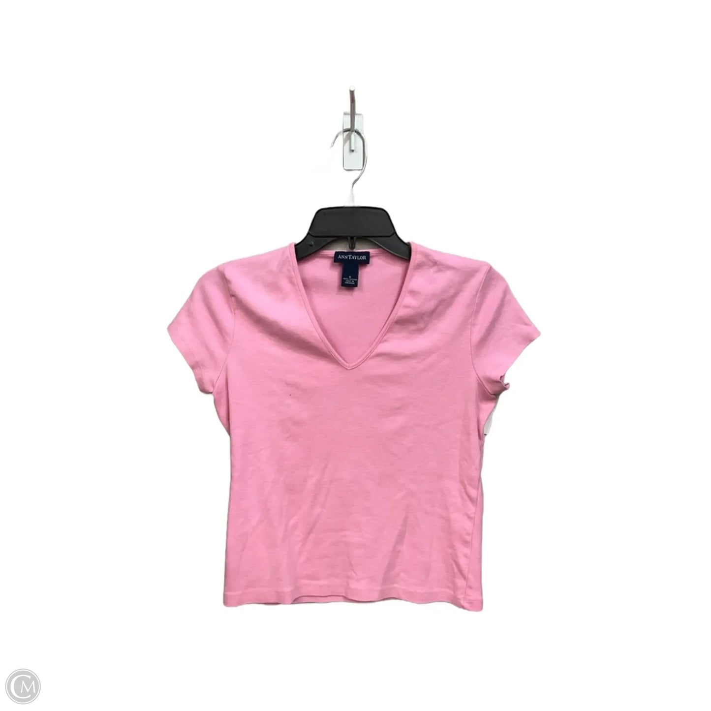 Top Short Sleeve By Ann Taylor In Pink, Size: S