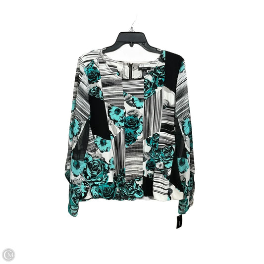 Blouse 3/4 Sleeve By Alfani In Multi-colored, Size: Xl