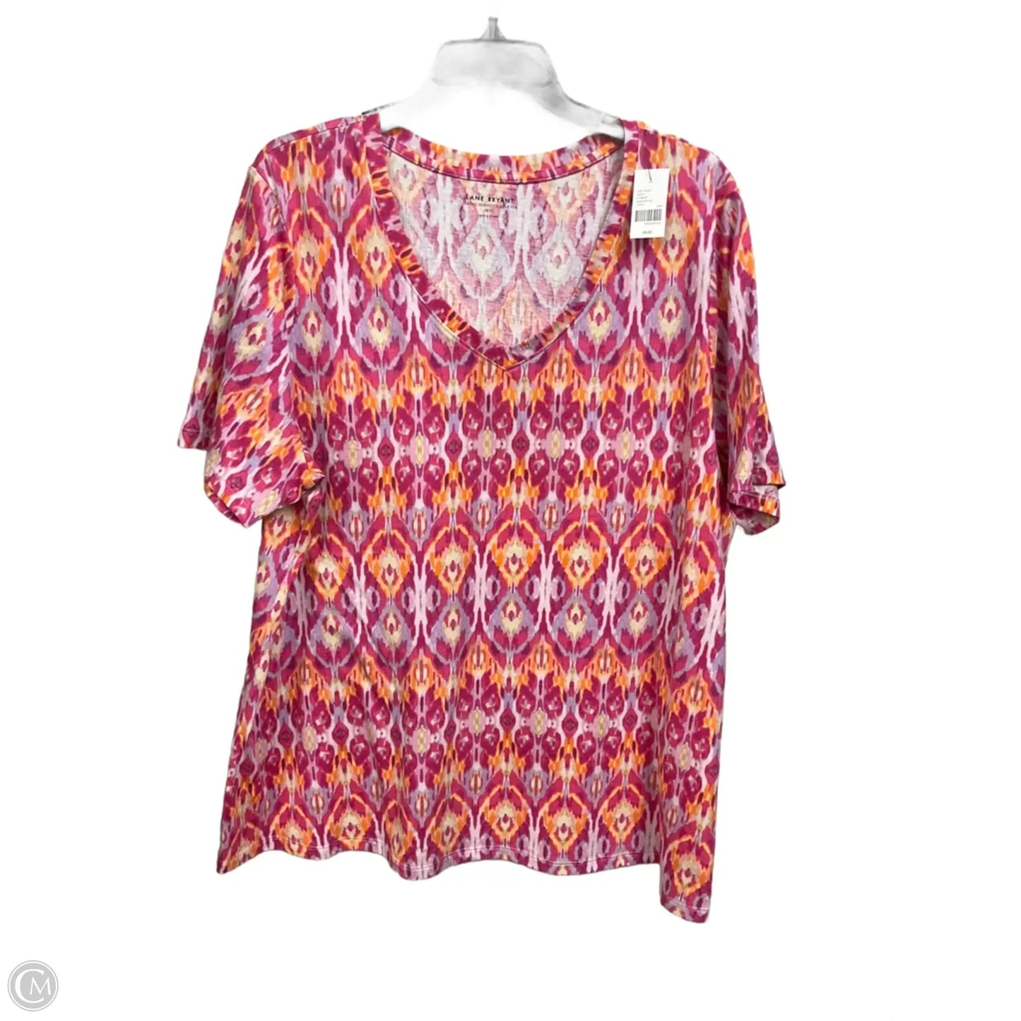 Top Short Sleeve By Lane Bryant In Tie Dye Print, Size: 2x