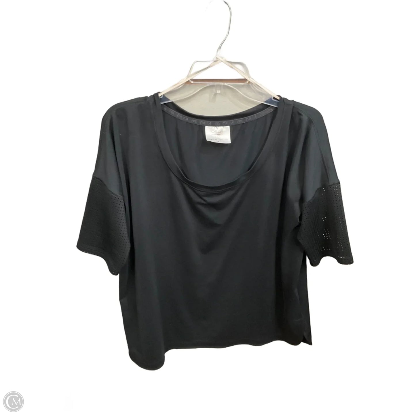 Athletic Top Short Sleeve By Calia In Black, Size: Xl