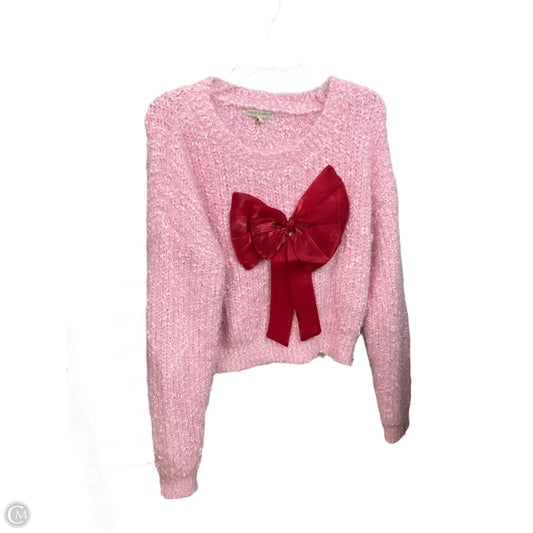 Sweater By Simply Southern In Pink, Size: L