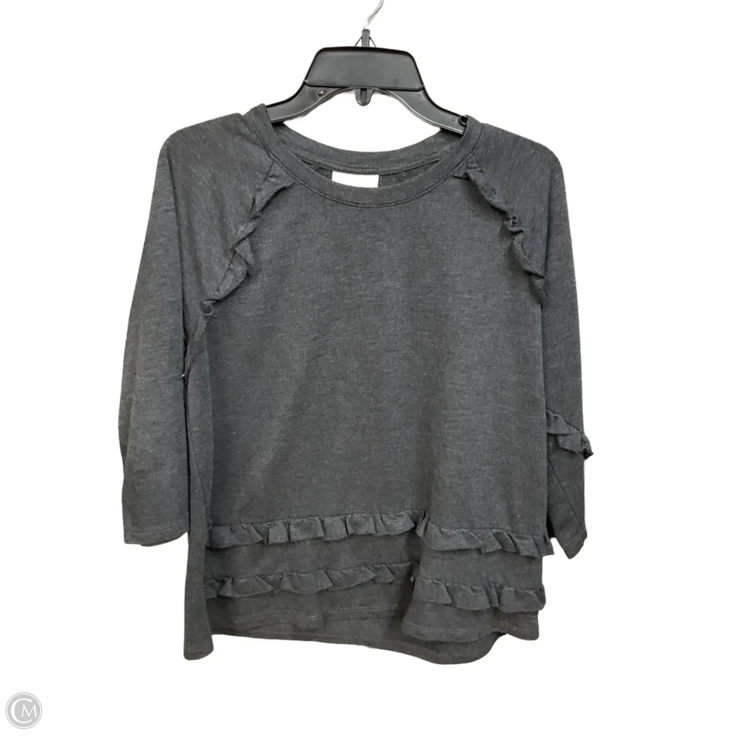 Top 3/4 Sleeve By Style And Company In Grey, Size: M