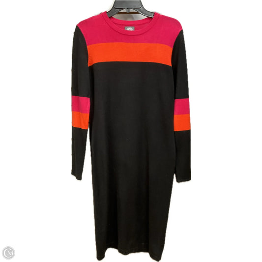 Dress Casual Midi By Vince Camuto In Black & Pink, Size: M