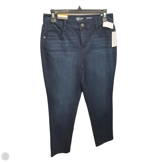 Jeans Straight By Style And Company In Blue Denim, Size: 6