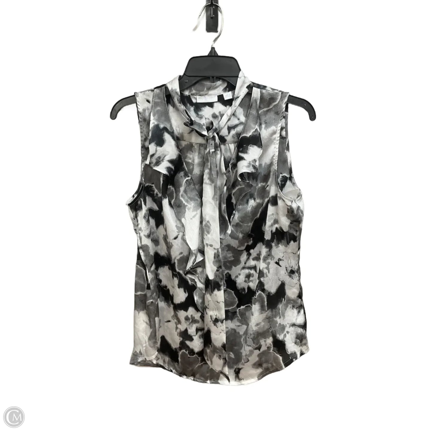 Top Sleeveless By New York And Co In Black & Grey, Size: M