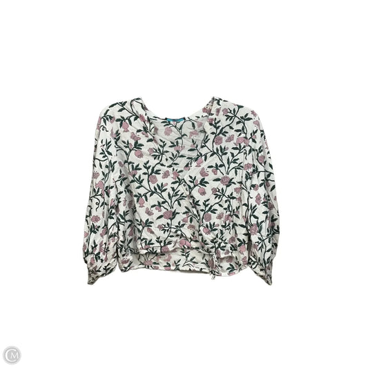 Top 3/4 Sleeve By Shore In Floral Print, Size: S