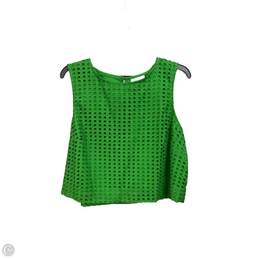 Top Sleeveless Designer By Kate Spade In Green, Size: L