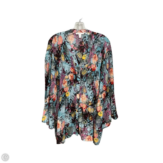 Blouse Long Sleeve By Spense In Multi-colored, Size: 3x
