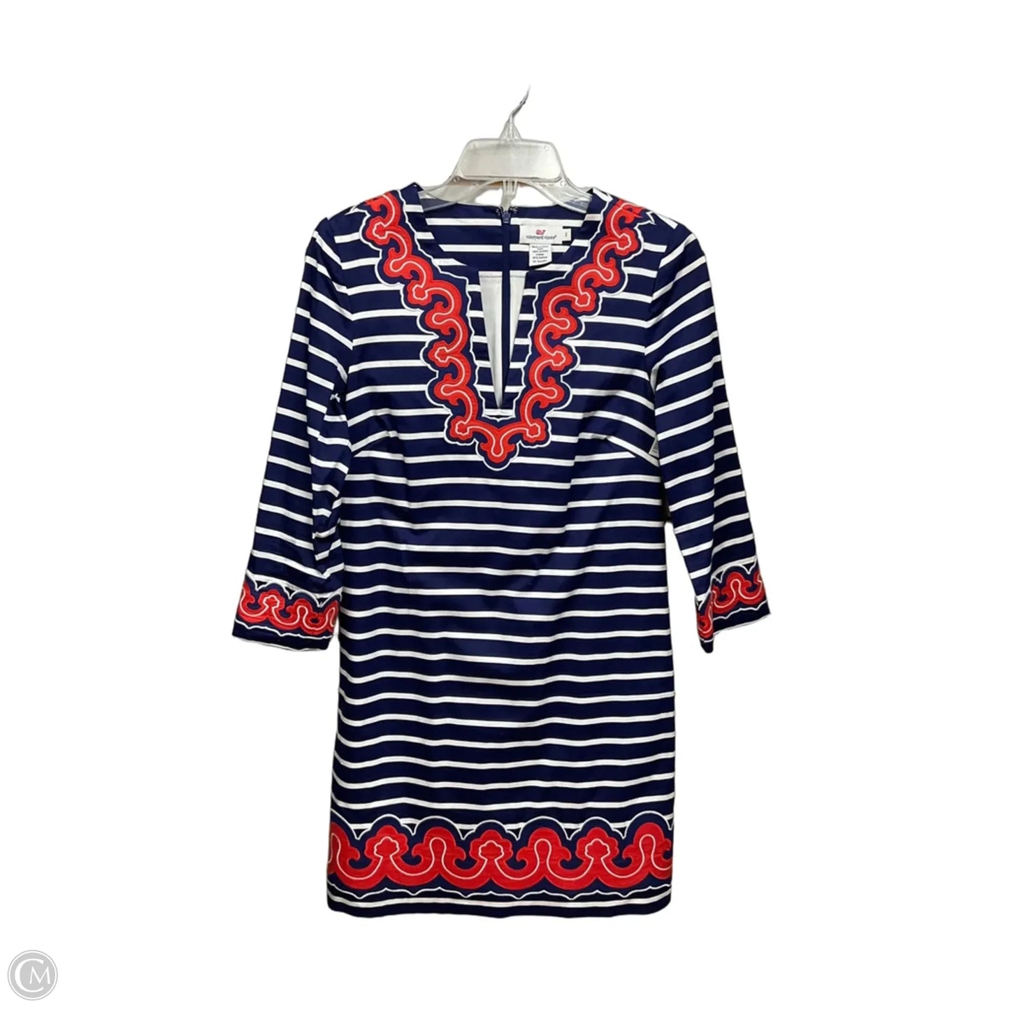 Dress Casual Midi By Vineyard Vines In Striped Pattern, Size: Xs