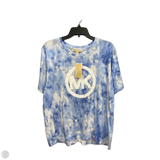 Top Short Sleeve By Michael By Michael Kors In Tie Dye Print, Size: Xxl