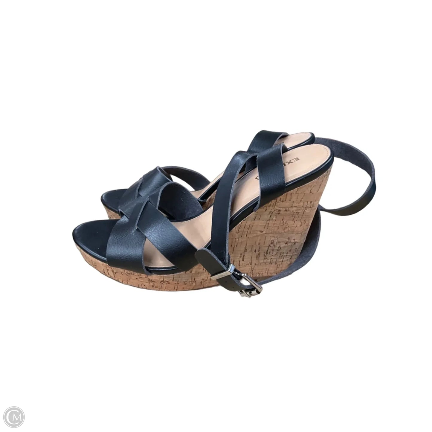 Sandals Heels Wedge By Express In Black, Size: 8