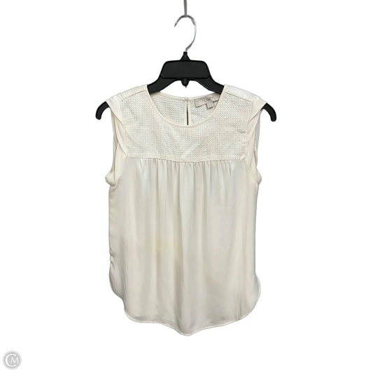Top Sleeveless By Loft In White, Size: Xs