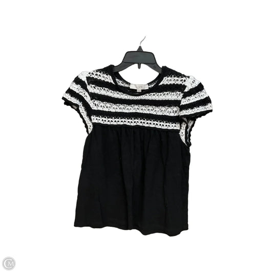 Top Sleeveless By Loft In Black & White, Size: Lp