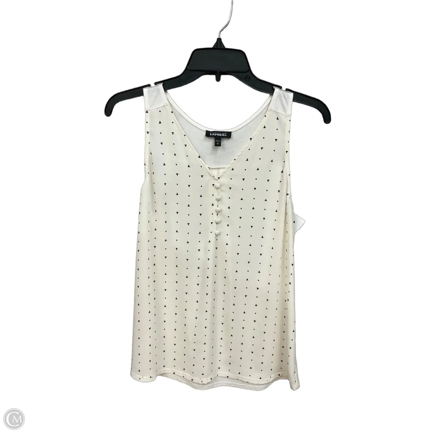 Top Sleeveless By Express In Cream, Size: S