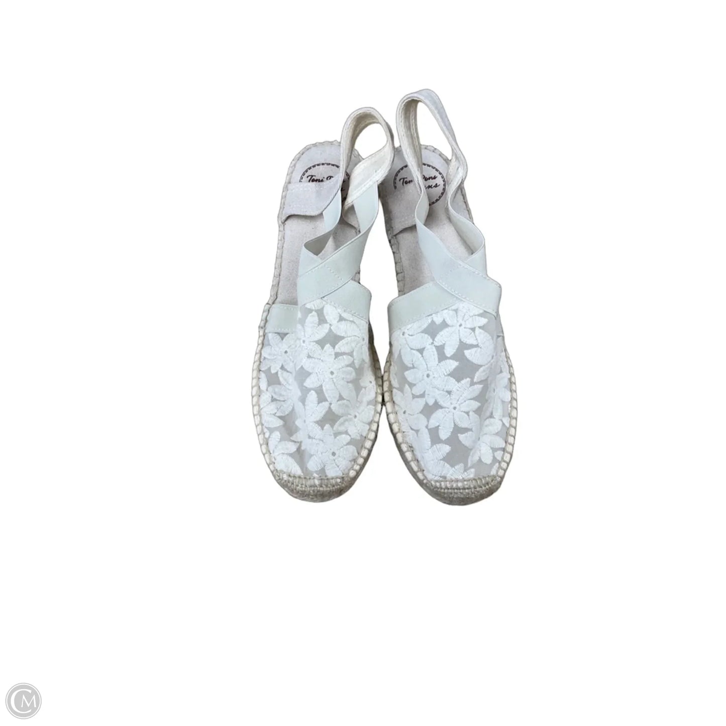 Sandals Heels Wedge By Clothes Mentor In White, Size: 9