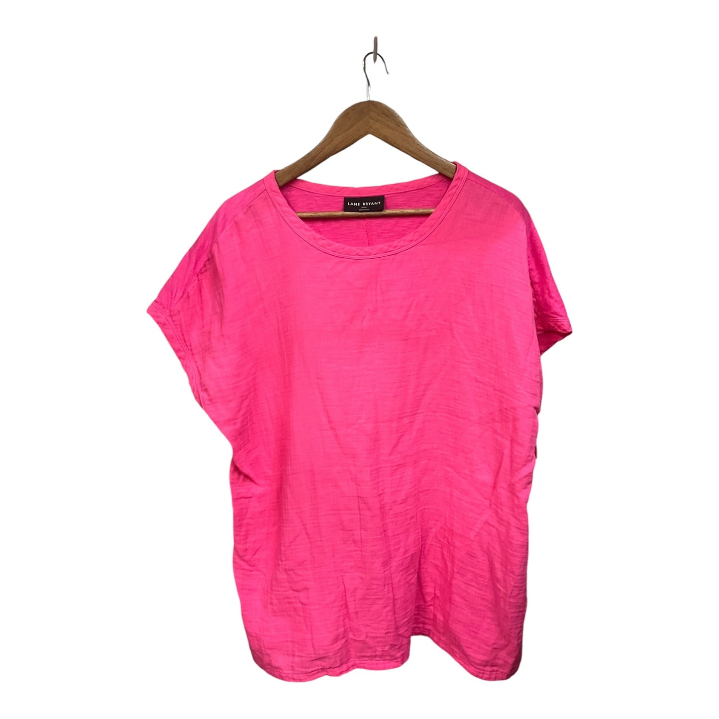 Top Short Sleeve By Lane Bryant In Pink, Size: 2x