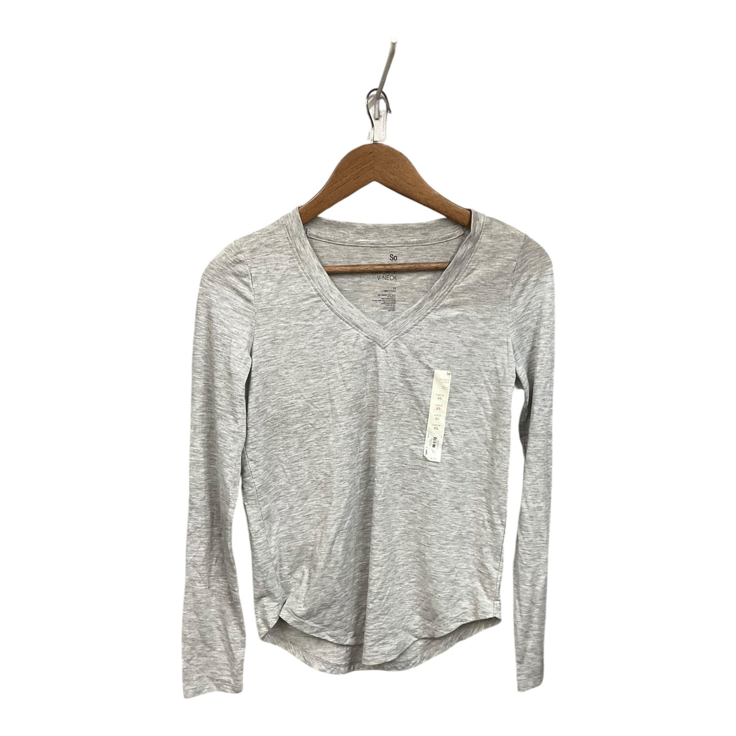 Top Long Sleeve By So In Grey, Size: Xs