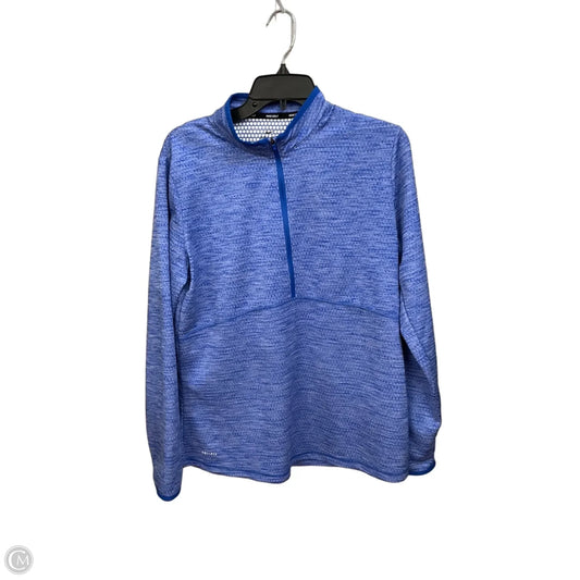 Athletic Top Long Sleeve Collar By Nike Apparel In Blue, Size: Xl