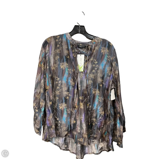 Blouse 3/4 Sleeve By Clothes Mentor In Multi-colored, Size: L