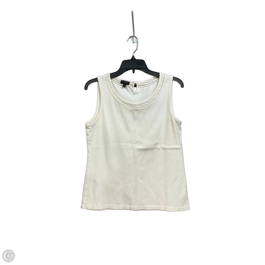 Top Sleeveless By Talbots In White, Size: Lp