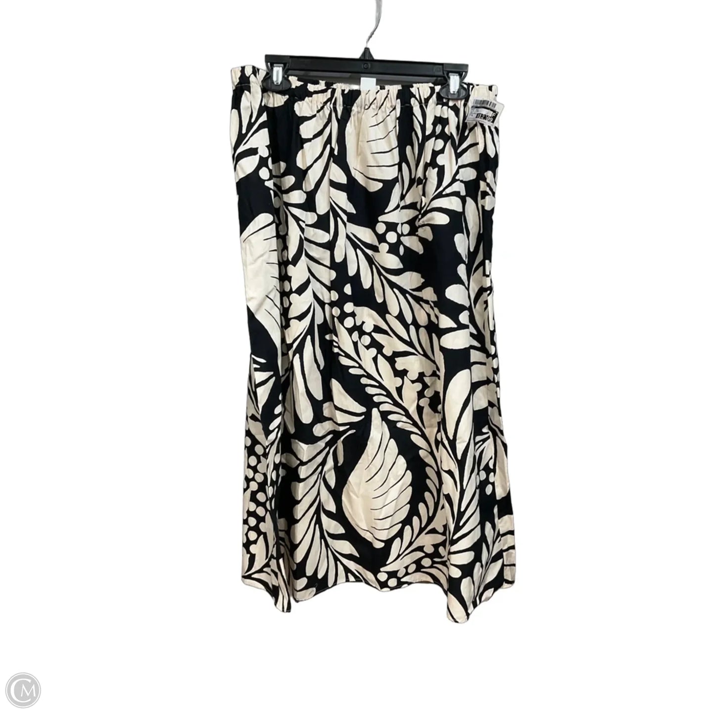 Skirt Maxi By H&m In Black & Cream, Size: 8
