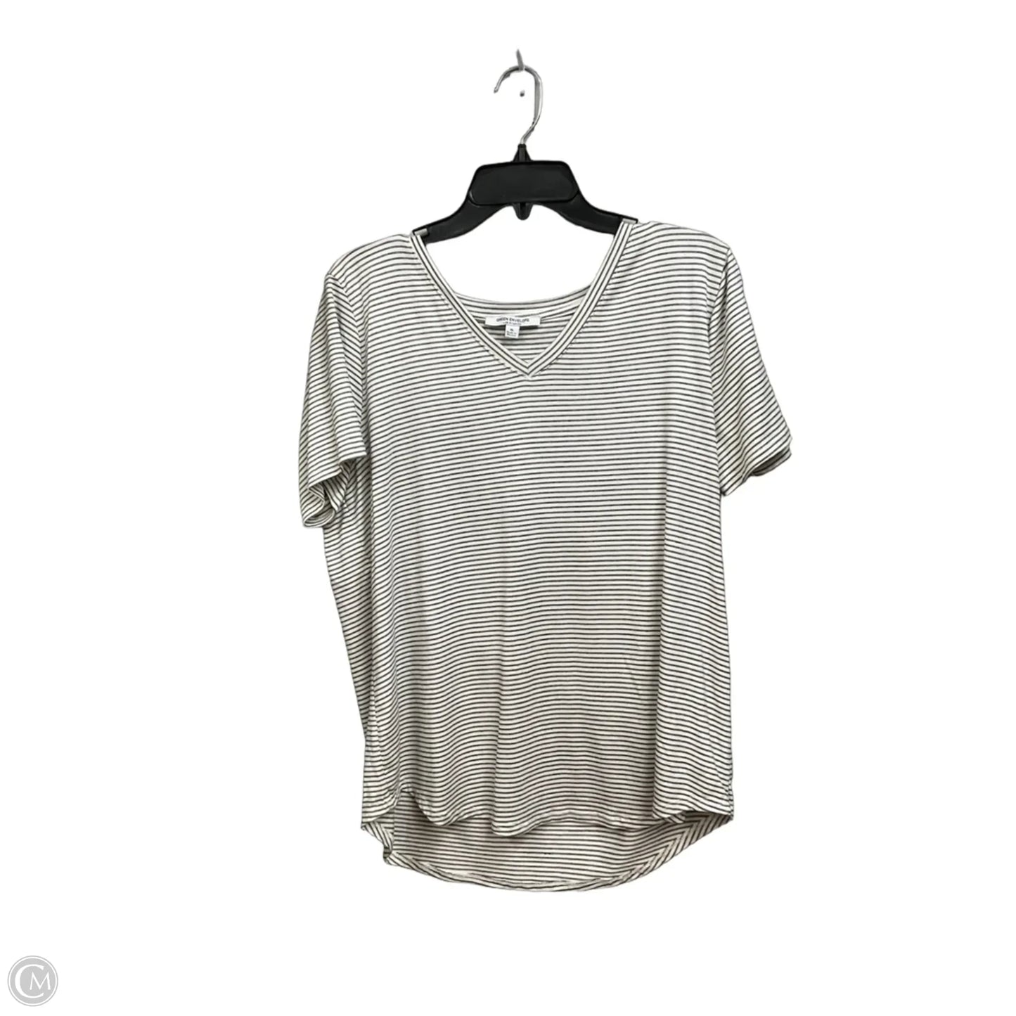 Top Short Sleeve By Green Envelope In Striped Pattern, Size: Xl