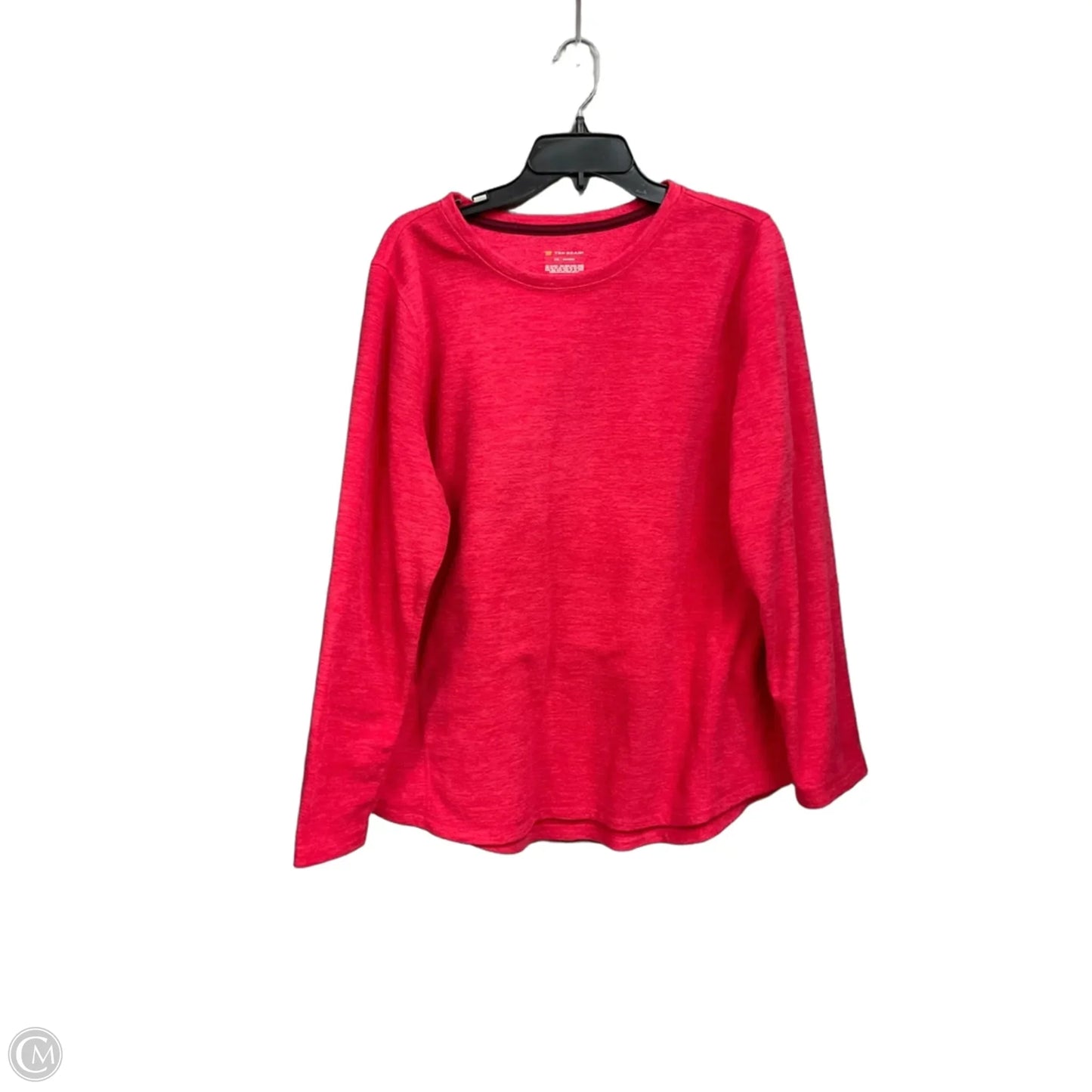 Athletic Top Long Sleeve Collar By Tek Gear In Pink, Size: Xxl