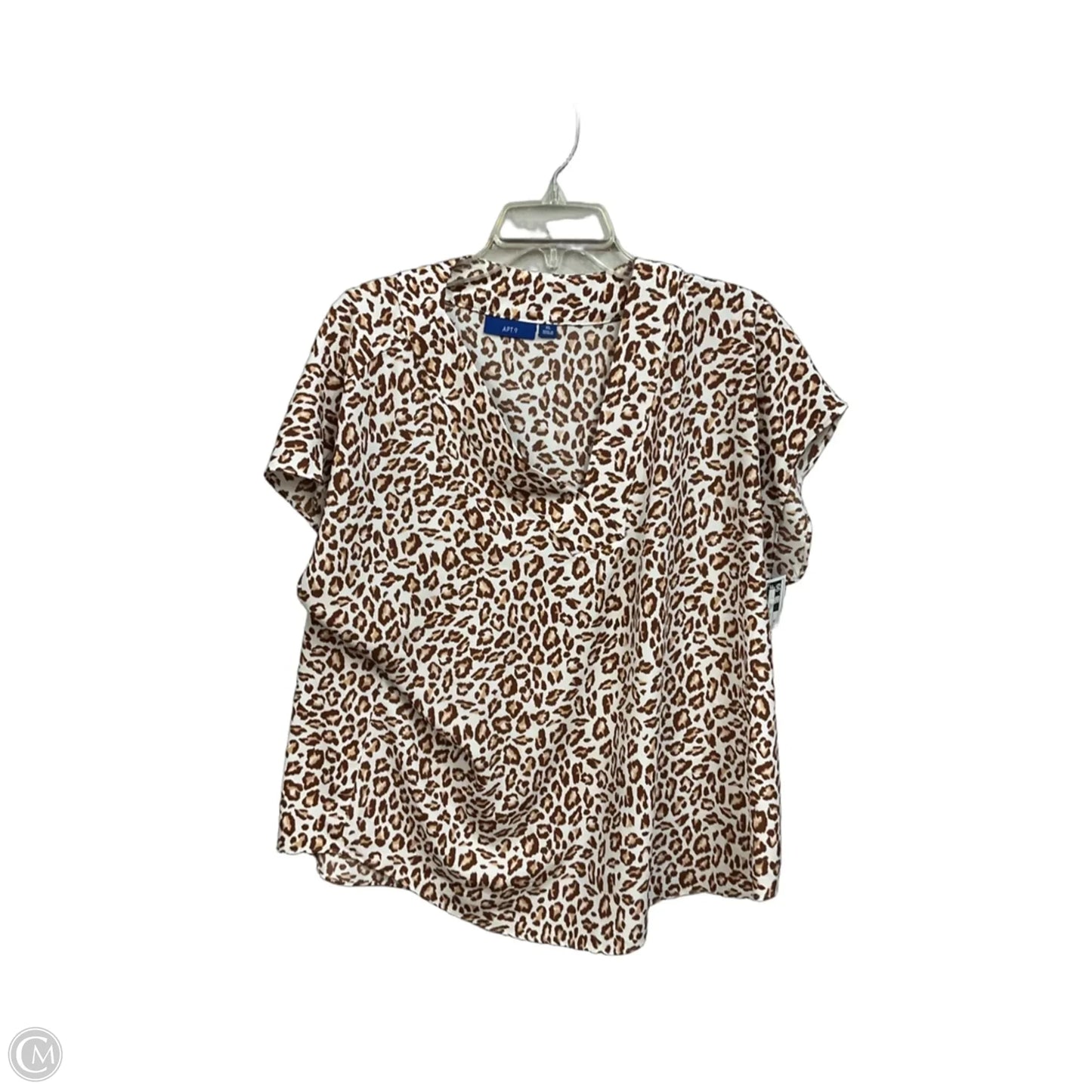 Top Sleeveless By Apt 9 In Animal Print, Size: Xl