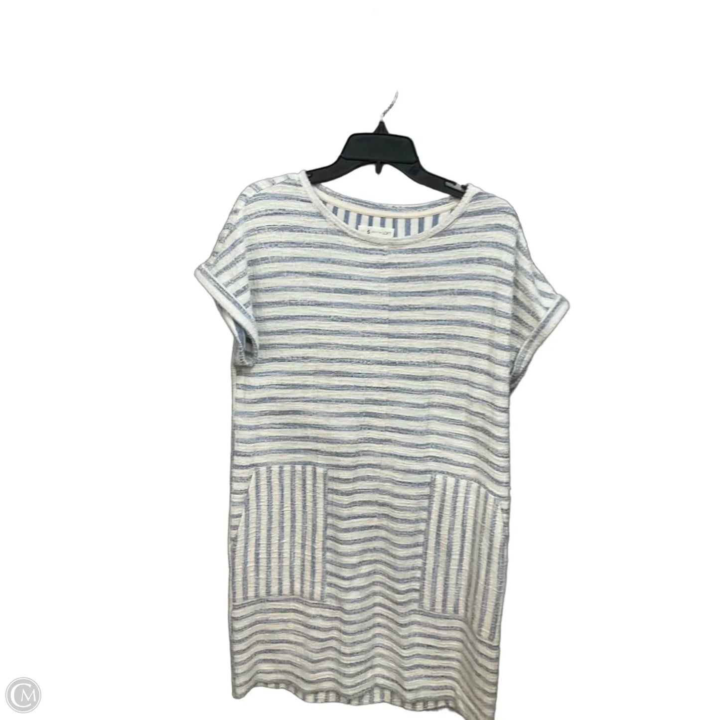 Dress Casual Midi By Loft In Striped Pattern, Size: M
