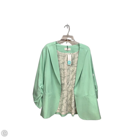 Blazer By Skies Are Blue In Green, Size: 2x