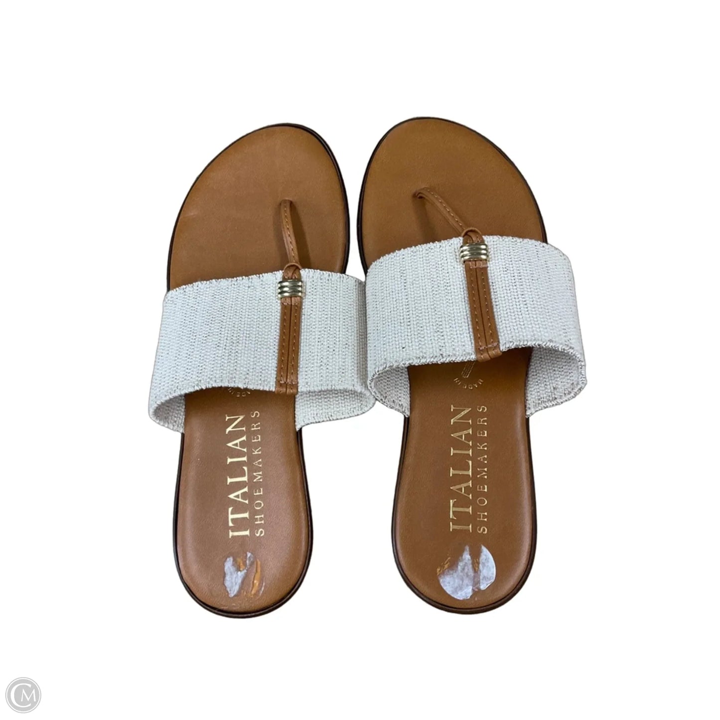 Sandals Flats By Italian Shoemakers In Tan, Size: 7