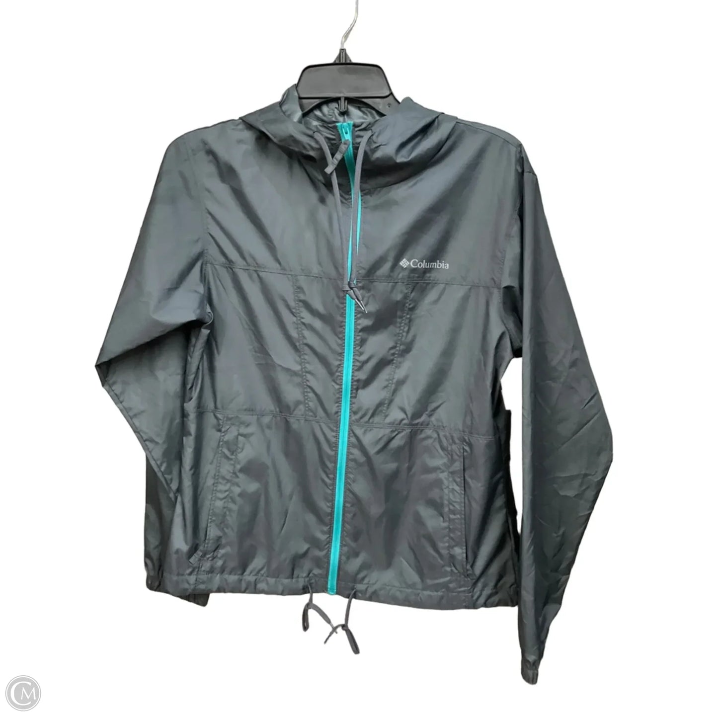 Coat Raincoat By Columbia In Grey, Size: Xs