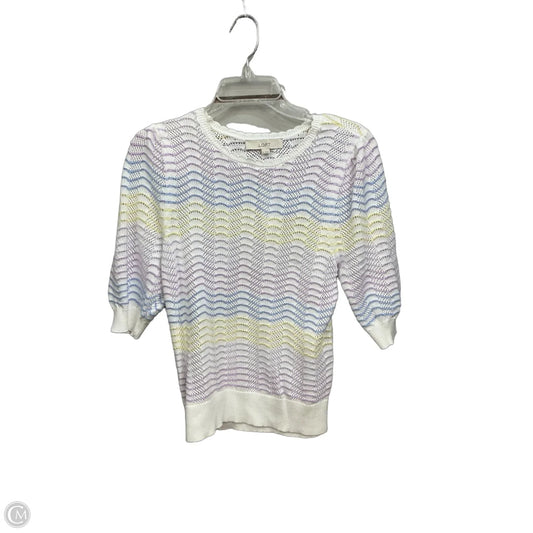 Top Short Sleeve By Loft In Multi-colored, Size: S