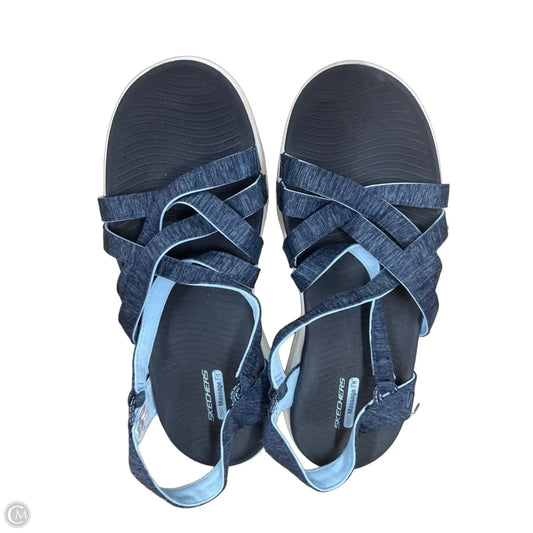 Sandals Flats By Skechers In Blue, Size: 10
