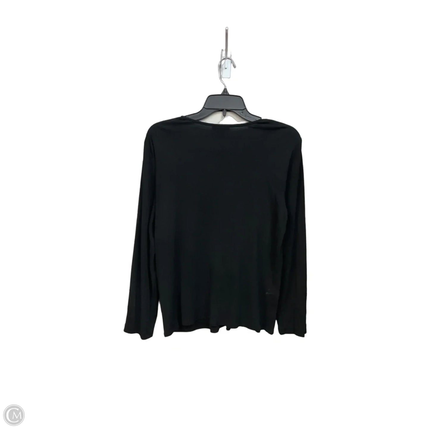 Top Long Sleeve Basic By Eileen Fisher In Black, Size: L