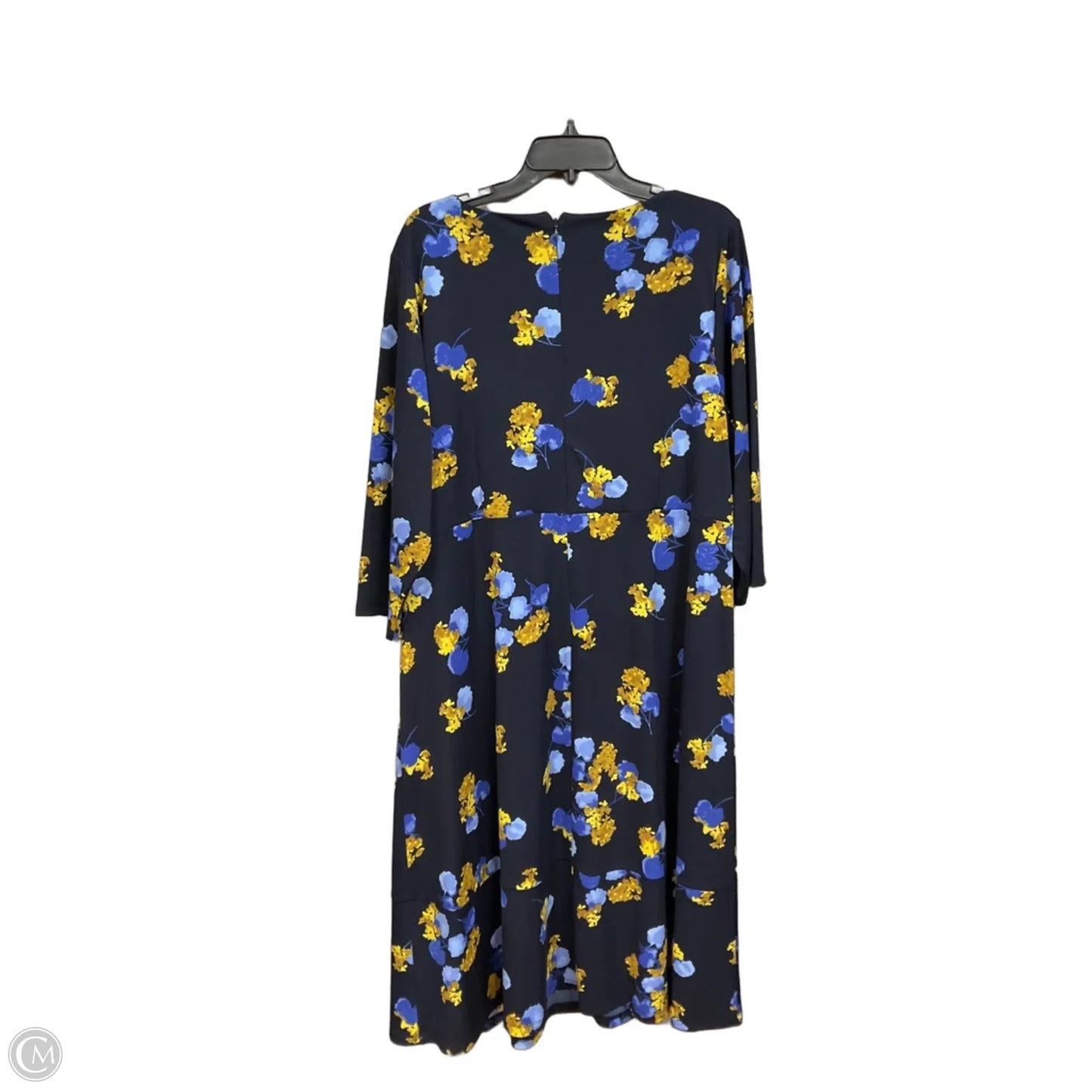 Dress Casual Midi By Talbots In Blue, Size: 2x