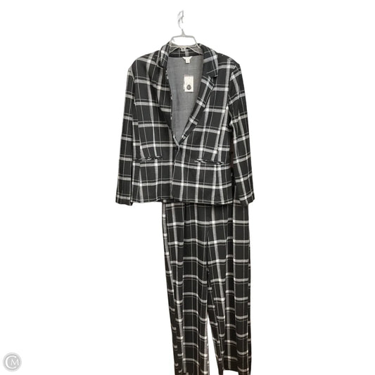 Pants Set 2pc By Cato In Black & White, Size: L