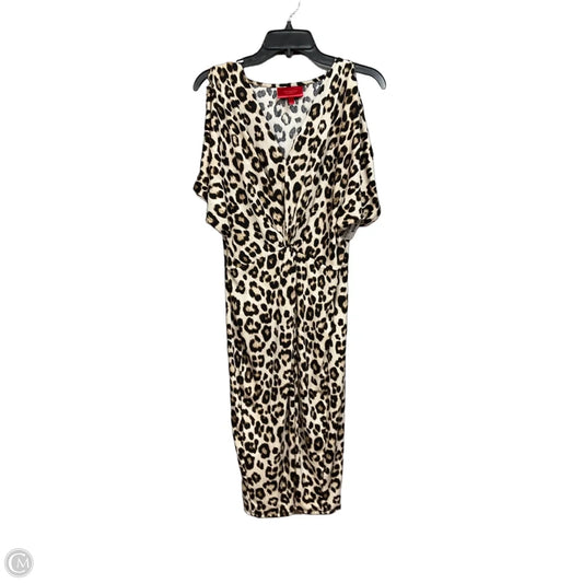 Dress Casual Midi By Jennifer Lopez In Animal Print, Size: L