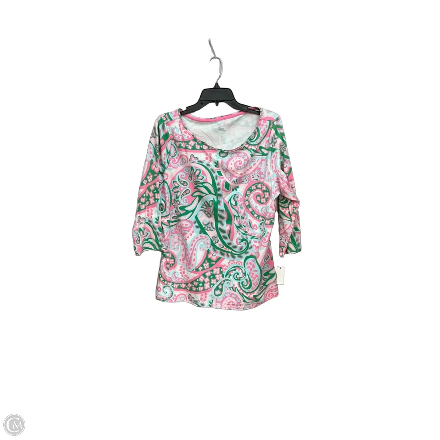 Top 3/4 Sleeve By Talbots In Animal Print, Size: 1x