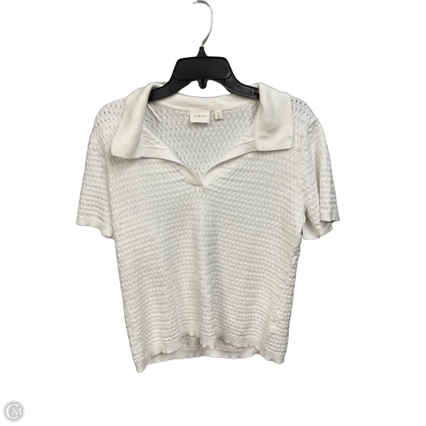Top Short Sleeve By Cyrus In White, Size: M